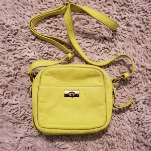 J. Crew MINI BAG Citrus Yellow Leather Bag